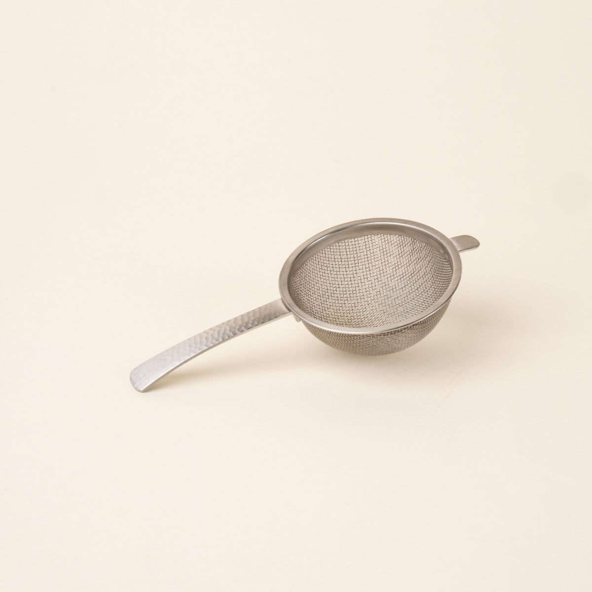 Stainless steel half dome strainer with steel handle